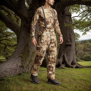 Vêtements de chasse tactiques imperméables avec salopette isolée et veste camouflage pour la pêche, le camping et la randonnée - Product Image 3
