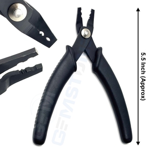 Pince à micro-anneaux professionnelle pour extensions de cheveux, 5,5 pouces, noire, outil pour extensions de cheveux, micro-perles, nano-anneaux, pince à sertir - Product Image 2