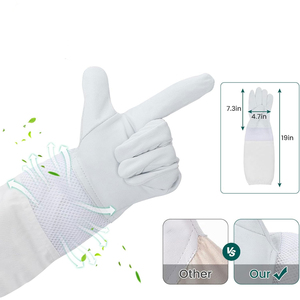 Professional Full Body Beekeeping <b>Suit</b> 3-Layer Mesh Ventilated with Fencing Veil Gloves 8 Pockets Double Zipper Wholesale - Product Image 5