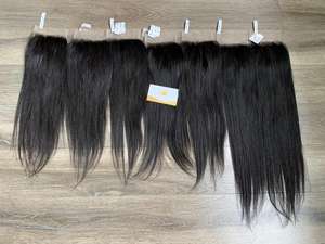 Extensiones de cabello humano Remy 100%, pelucas de cierre Frontal de tejido de Vietnam, estilo ondulado Natural, materia prima, precio de fabricación al por mayor - Product Image 6