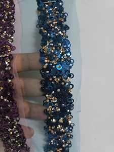 Ruban décoratif thermocollant de 3,5 cm avec strass et pierres concassées scintillantes pour vêtements de mariage et projets DIY - Product Image 2