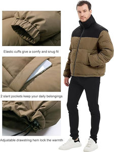 Chaqueta de Invierno para Hombre, Ultra Cálida, Transpirable, Ecológica, de Poliéster, Impermeable, con Capucha, Cierre Completo, para Uso Casual al Aire Libre - Product Image 3