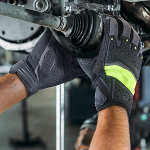 Gants de travail anti-impact haute visibilité pour mécaniciens, gants de sécurité pour l'industrie pétrolière et gazière, protection TPR, gants en cuir, logo personnalisé - Product Image 6