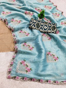 Indian Bollywood Best Selling Glamorous Fancy Ethnic Wear Look <b>Saree</b> Most Trendy Export <b>Sexy</b> Blouse Sari Boutique - Product Image 3