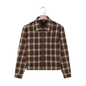 Chaquetas de Franela Tejida para Hombre, Talla Grande, Color Marrón Teñido, Antiencogimiento, con Cierre de Cremallera y Manga Larga - Product Image 1