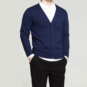 Fabricant de vêtements Hosten Greek Enterprises, cardigans en coton de haute qualité, sur mesure, pour hommes, anti-rides, col en V - Product Image 2