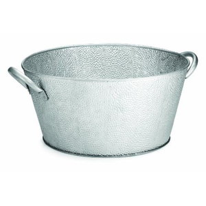 Cubetas de vino ovaladas de metal galvanizado al por mayor, cubiteras para hielo, enfriadores de bebidas para champán, accesorios de bar, cubetas de bebidas de sobremesa con asa de madera - Product Image 5