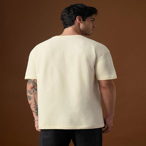 Camiseta de Verano de Alta Calidad para Hombre, Estilo Urbano, con Estampado Gráfico Personalizado, de Algodón, Holgada, con Hombros Caídos - Product Image 2