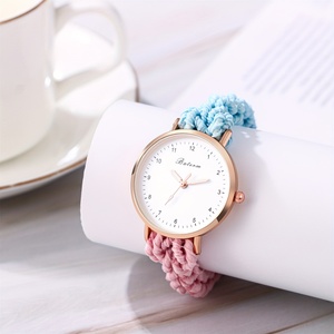 Pulsera de la Amistad con Cordón Trenzado Colorido L6, Correa Ajustable, Reloj de Cuarzo - Product Image 3