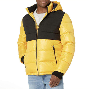Veste matelassée pour homme, nouvelle mode, légère, imperméable, tenue d'hiver, couleur contrastée, décontractée, manches longues, fermeture éclair sur le devant - Product Image 3