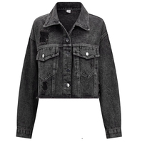 Vestes respirantes 100% coton, veste en jean pour femme, manches longues, veste en denim pour femme, vêtements pour femmes