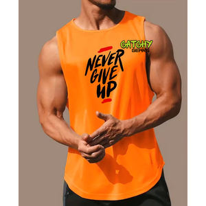 เสื้อกล้ามผู้ชายเท่ห์ๆ สไตล์ลำลองสำหรับฤดูร้อน ผ้าฝ้ายผสมสแปนเด็กซ์ ระบายอากาศได้ดี เหมาะสำหรับออกกำลังกาย ขายส่ง - Product Image 3