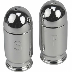 Wholesale Stainless Steel Salt And Pepper Shaker Silver Chrome Finish Metal <b>Jar</b> For Home Kitchen Restaurant Hotel Use - Product Image 1