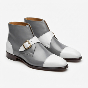 Botines de Cuero Unisex con Correa de Monje, Botines de Cuero Hechos a Mano para Mujer, Botines de Cuero Premium para Hombre - Product Image 6