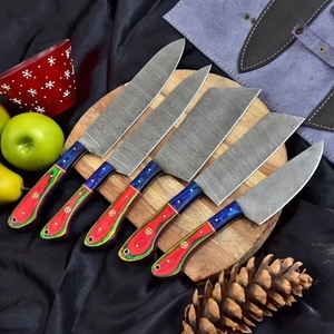 Handmade Carbon Steel Sustainable Multifunction Chef <b>Knife</b> <b>Set</b> 5 Pieces Razor <b>Sharp</b> High Carbon Forged Customizable Wholesale - Product Image 4