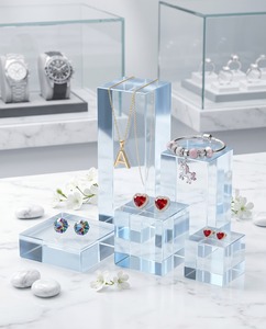 Acrylic Cube <b>Stand</b> Custom Solid Block Display for Jewelry and Retail Presentation - Product Image 1