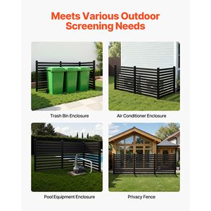 Schermo per la privacy da esterno a 3 pannelli 50 x 48, Recinzione per condizionatore d'aria, Picchetti da terra 27.6, Attrezzature per piscina, Strutture per giochi da esterno - Product Image 6