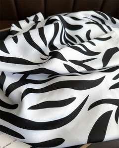 90*90cm Zebra Stripes Print Head <b>Scarf</b> for Women Silk <b>Square</b> <b>Scarves</b> Foulard Bandana Fashion Decorate Hijab Female Neckerchief - Product Image 6