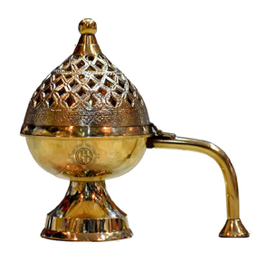 Porte-encens de luxe en laiton doré, brûleur de Bakhoor pour aromathérapie, diffuseur d'encens pour table - Product Image 1