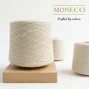 Wholesale MONECO Mongolia Sourced 100% Cashmere <b>Woolen</b> Yarn Cones 26/2 for Hand Knitting Weaving-Natural White Anti-Bacteria - Product Image 5