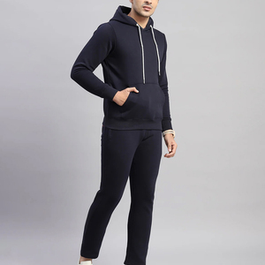 Ensemble de survêtement en molleton 100% coton avec sweat à capuche et pantalon ample, personnalisable avec logo, en tissu French Terry - Product Image 4
