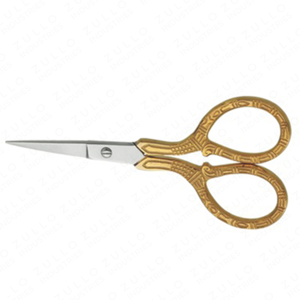 Ciseaux à ongles de haute qualité en argent avec manche doré, ciseaux à broder en acier inoxydable tranchant, ciseaux de manucure, logo personnalisé - Product Image 2