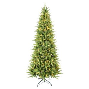 Albero di Natale Artificiale Sottile Pre-Illuminato da 2,13 m con 1612 Rami in PE/PVC e 500 Luci LED - Product Image 1