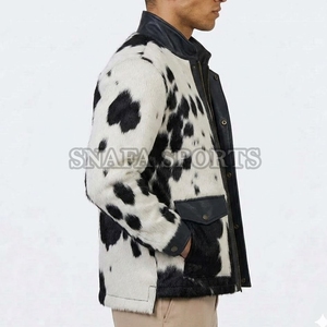 High Street Style <b>Men</b> Cowhide Leather <b>Jacket</b> Real Genuine Leather Bomber Style Winter Outerwear Solid <b>Jacket</b> - Product Image 3