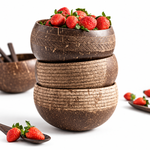 Tazón Ecológico de Cáscara de Coco Pulida - Decoración Vietnamita para el Hogar - Excelente Precio para Grandes Cantidades /Ms. Alina - Product Image 1