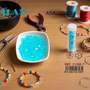 Perline ILAN da 8mm Blu Piscina per Creazione di Gioielli - Product Image 3