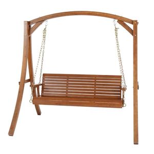 Columpio de Patio de Cedro Marrón Oscuro de 1.5 m con Cadena de Hierro, Capacidad de 227 kg, Estructura Doble de Madera (Estructuras de Columpio No Incluidas) - Product Image 4