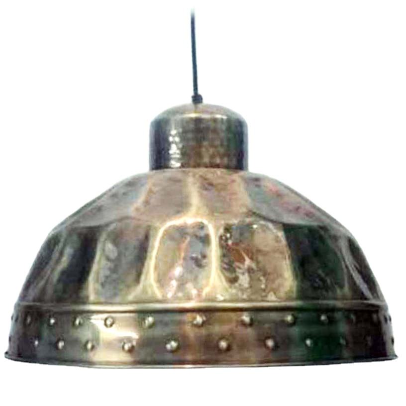 New Style Metal Sheet Kitchen Ceiling Pendant Light With Antique Silver Finishing Hammered Design Premium Quality For Lighting