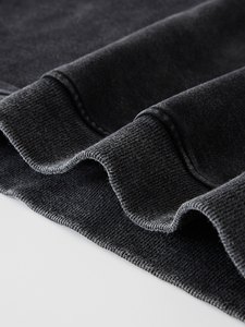 Sudadera con Capucha Extra Grande, Estilo Vintage, Lavado Ácido, Tejido Grueso, con Logotipo Personalizado, Sudadera Urbana para Hombre, Cómoda, de Algodón - Product Image 5