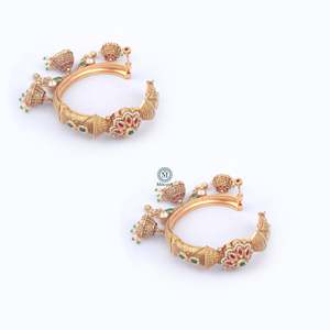 Antique Designer Copper Alloy Gold Plated Bangles-Trendy Number Pattern Bracelets - Product Image 4