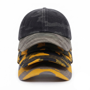 Custom Logo Camouflage Printed Baseball Cap Cotton Washed Dad Hat Adjustable Sports Cap Bulk Wholesale Fully Customizable - Product Image 3