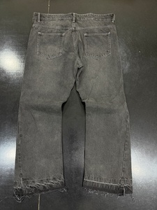 Custom Men's Fall American Fashion Brand <b>Pants</b> Loose Retro Slim Micro Wide Long Split Design Printed <b>Old</b> Washed Jeans Style - Product Image 5