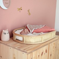 Table à langer bébé en rotin durable, portable, pour chambre de bébé, accessoire pour chambre d'enfant