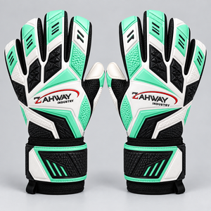 Affordable Football Goalkeeper Gloves PU Leather Non-Slip <b>Finger</b> Protection Adjustable Wrist <b>Strap</b> Unisex Sports Gloves - Product Image 4