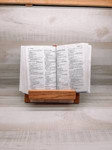 Support de livre de recettes pliable en bois d'acacia pour la cuisine, support de livre de recettes pour la décoration du comptoir de cuisine - Product Image 6