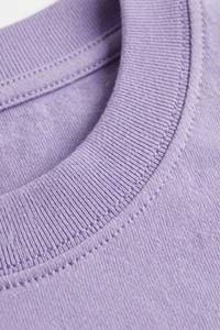เสื้อยืดคอกลมผ้าเจอร์ซีย์สีลาเวนเดอร์สำหรับผู้หญิง ผลิตจากโพลีเอสเตอร์/คอตตอน พิมพ์ลายการ์ตูนน่ารัก เหมาะสำหรับใส่ลำลองช่วงฤดูร้อน แขนสั้น - Product Image 5