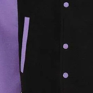 Chaqueta universitaria para mujer de calidad superior, hecha con tela 100% lana, cuerpo y mangas de tela, cierre con botones, para damas. - Product Image 6