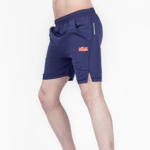 Shorts de sport pour homme en tissu Oxford 100% coton respirant et écologique, style streetwear, longueur genou, avec logo personnalisé - Product Image 1