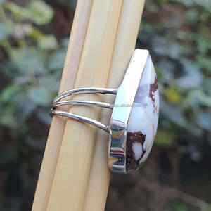 Anillo hecho a mano de Plata de Ley 925 sólida, joyería de caballo de piedras preciosas chapada en oro clásico para boda o fiesta - Product Image 3