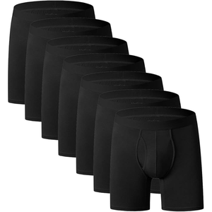 Men's Bamboo Viscose <b>Boxer</b> Briefs Soft Stretch Underwear Breathable Trunks Pack Comfortable Fit Manufactured in Bangladesh - Product Image 1