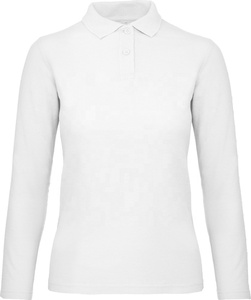 <b>Long</b>-<b>Sleeve</b> White <b>Polo</b> <b>Shirt</b> for Women Casual Plaid Style Breathable Quick Dry Anti-Pilling Directly From Bangladesh - Product Image 2