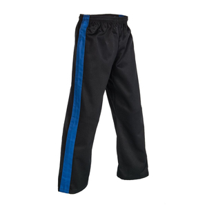 Pantalon de sport unisexe noir et bleu pour arts martiaux mixtes, coupe régulière, en polyester extensible, pour adulte - Product Image 4