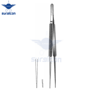 Pinzas de Sutura Microquirúrgicas Rectas de 18 cm / 7 Pulgadas con Punta Fina de 0.6 mm, Instrumento Microquirúrgico de Acero Inoxidable para Trabajo de Precisión - Product Image 6