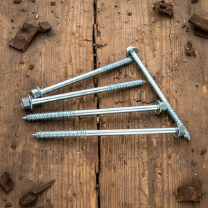 Tornillos de Cabeza Hexagonal de Alta Resistencia para Madera, Zincados, Acero al Carbono, Métricos/Pulgadas, Clase 4.8 6.8, Marca PDC, Modelo 13, Parciales - Product Image 1