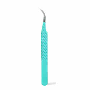 Customized Stainless Steel Eyelash Tweezers Curved Lash Tweezers - Product Image 2