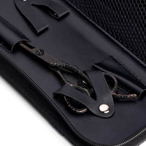 Kit de ciseaux de coiffure professionnels Rockstar Matte Black Triple Set, acier inoxydable de haute qualité, pour salon et barbier - Product Image 6